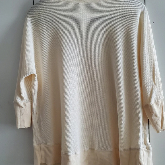 Splendid Size S Cream Waffle Knit 3/4 sleeve shirt - Picture 2 of 9